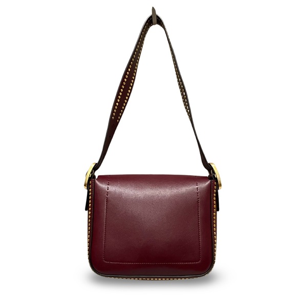 RARE! Tory Burch Port Leather Sawyer Studded Shoulder Bag - Picture 8 of 16